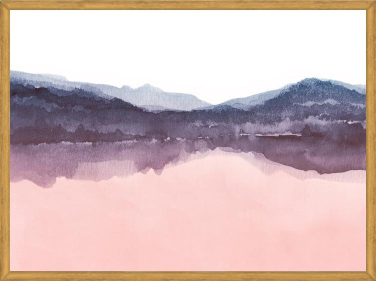 Cuadro Watercolor landscape in two colors