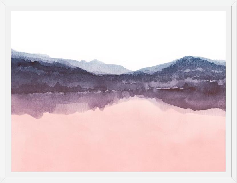 Cuadro Watercolor landscape in two colors