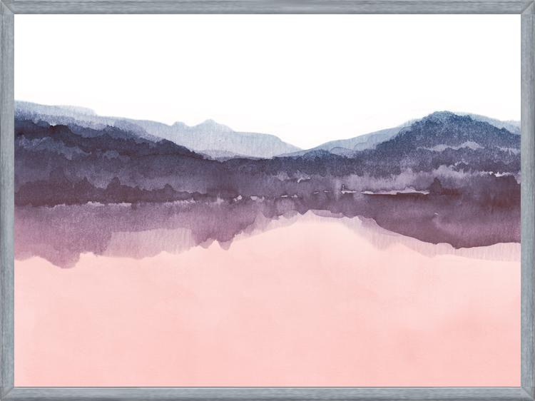 Cuadro Watercolor landscape in two colors