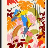 Cuadro loros tropicales