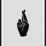 Cuadro Fingers Crossed Sand