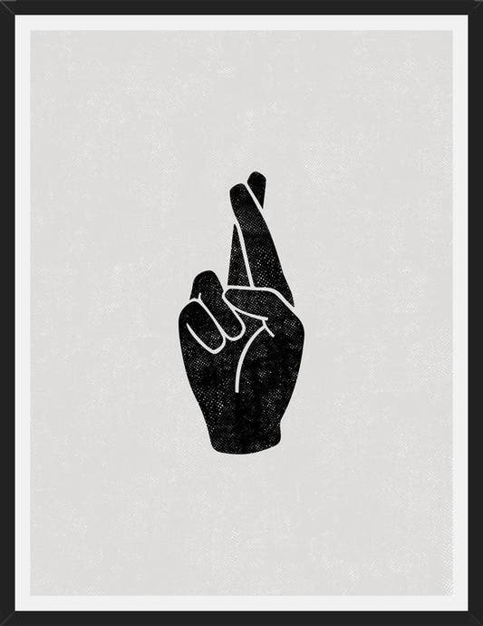 Cuadro Fingers Crossed Sand