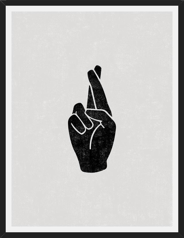 Cuadro Fingers Crossed Sand