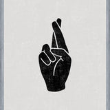 Cuadro Fingers Crossed Sand