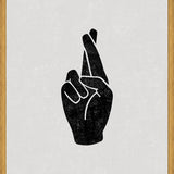 Cuadro Fingers Crossed Sand