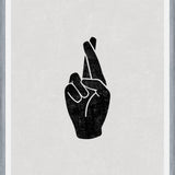 Cuadro Fingers Crossed Sand