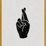 Cuadro Fingers Crossed Sand
