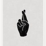 Cuadro Fingers Crossed Sand