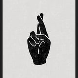 Cuadro Fingers Crossed Sand