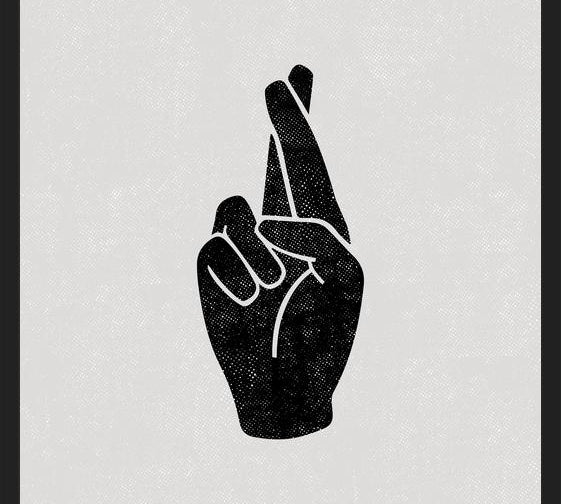 Cuadro Fingers Crossed Sand