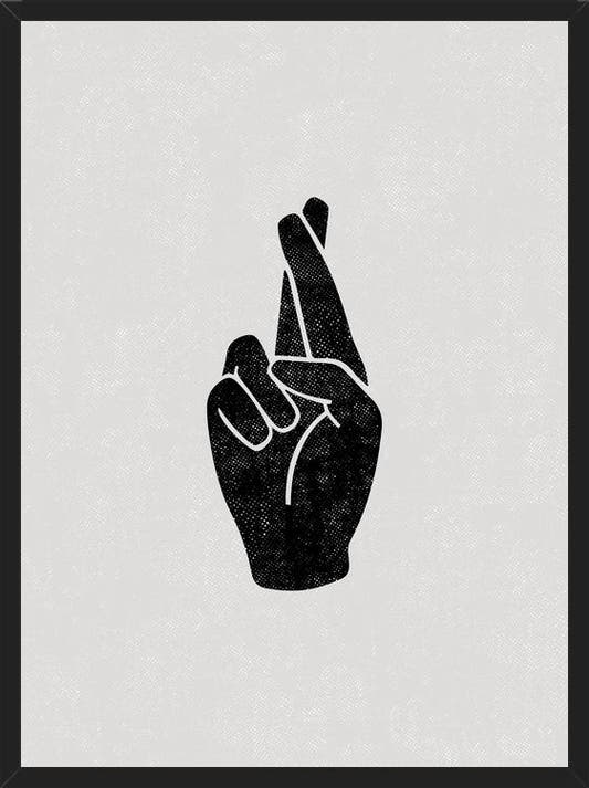Cuadro Fingers Crossed Sand