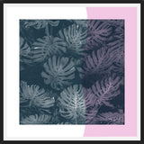Cuadro Tropical Leaves Pink