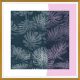 Cuadro Tropical Leaves Pink