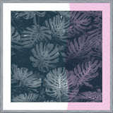 Cuadro Tropical Leaves Pink