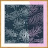 Cuadro Tropical Leaves Pink