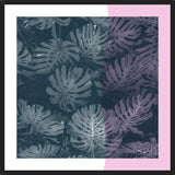 Cuadro Tropical Leaves Pink