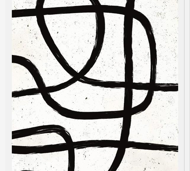 Cuadro Scandi Abstract Marker Line Art