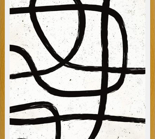 Cuadro Scandi Abstract Marker Line Art