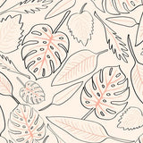 Canvas Monstera leaves - Pastel