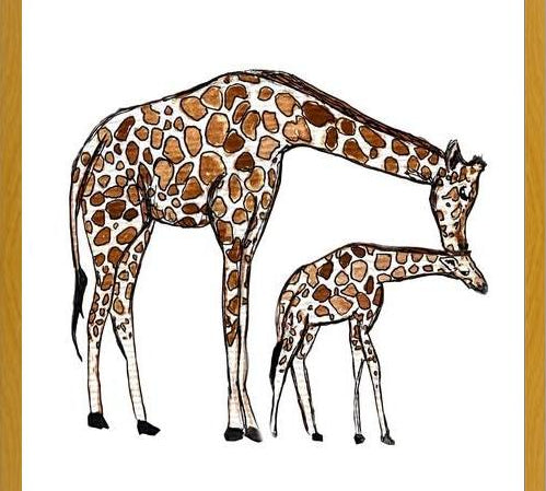 Cuadro Mama Giraffe