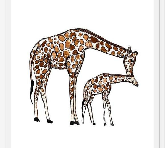 Cuadro Mama Giraffe