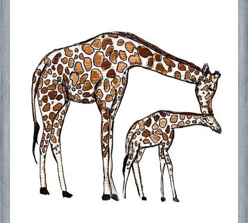 Cuadro Mama Giraffe
