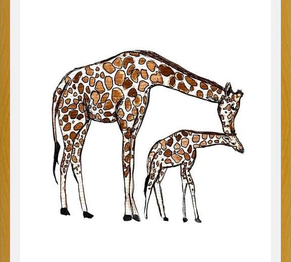 Cuadro Mama Giraffe