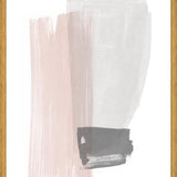 Cuadro Brushstrokes in gray and pink I