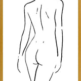 Cuadro Female body sketch 2 - Black and white