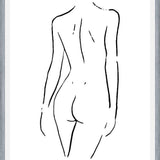 Cuadro Female body sketch 2 - Black and white