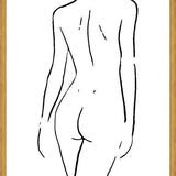 Cuadro Female body sketch 2 - Black and white