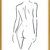 Cuadro Female body sketch 2 - Black and white