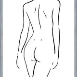 Cuadro Female body sketch 2 - Black and white