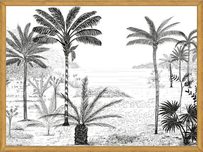 Cuadro Palmeras B&W
