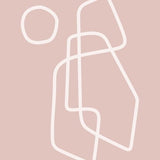 Canvas Linear abstraction in pink