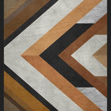 Cuadro Geometric Wood Pattern