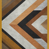 Cuadro Geometric Wood Pattern