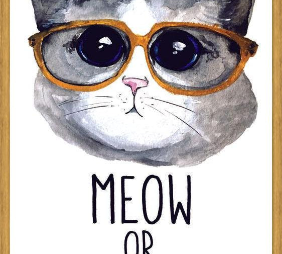 Cuadro Gatito con lentes