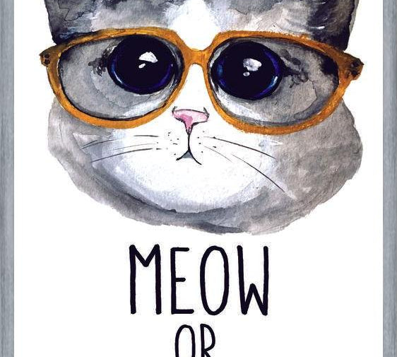 Cuadro Gatito con lentes