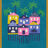 Cuadro Casas Tropicales Rosa