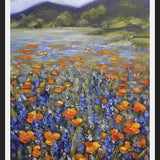 Cuadro Flores de amapolas naranjas con lupines