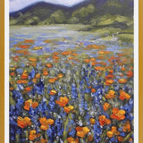 Cuadro Flores de amapolas naranjas con lupines