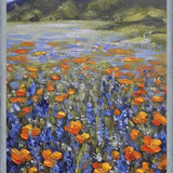 Cuadro Flores de amapolas naranjas con lupines