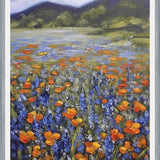 Cuadro Flores de amapolas naranjas con lupines