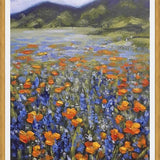 Cuadro Flores de amapolas naranjas con lupines