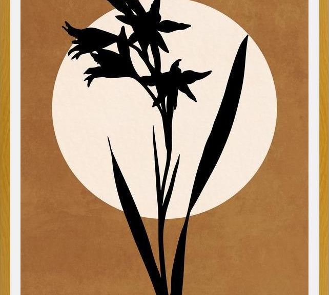 Cuadro FLOWER AND MOON