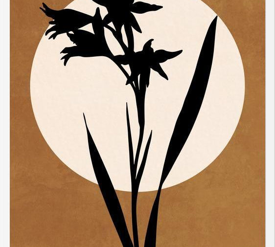 Cuadro FLOWER AND MOON