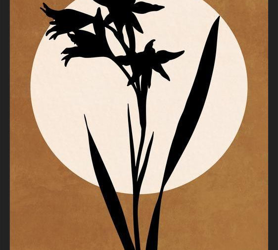 Cuadro FLOWER AND MOON