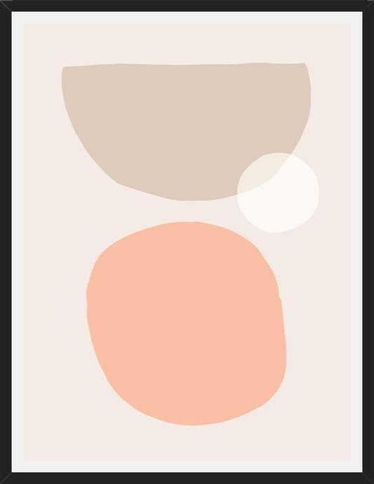 Cuadro Simple shapes in soft tones 1