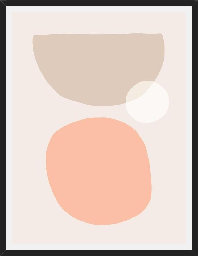 Cuadro Simple shapes in soft tones 1